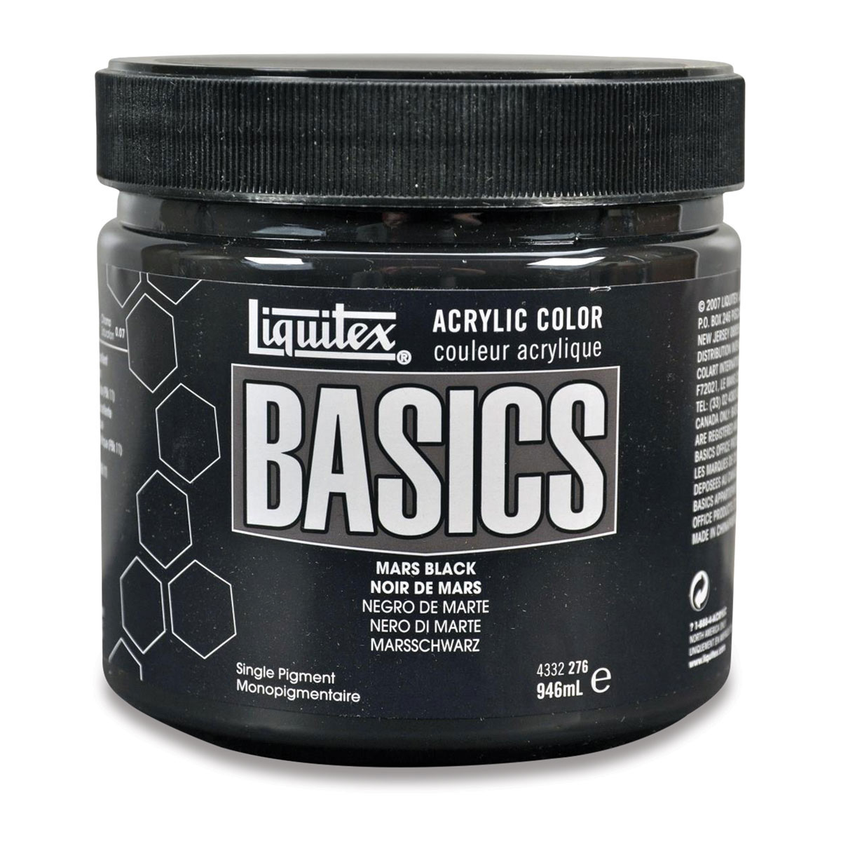 Liquitex Basics - Mars Black, 32 oz jar