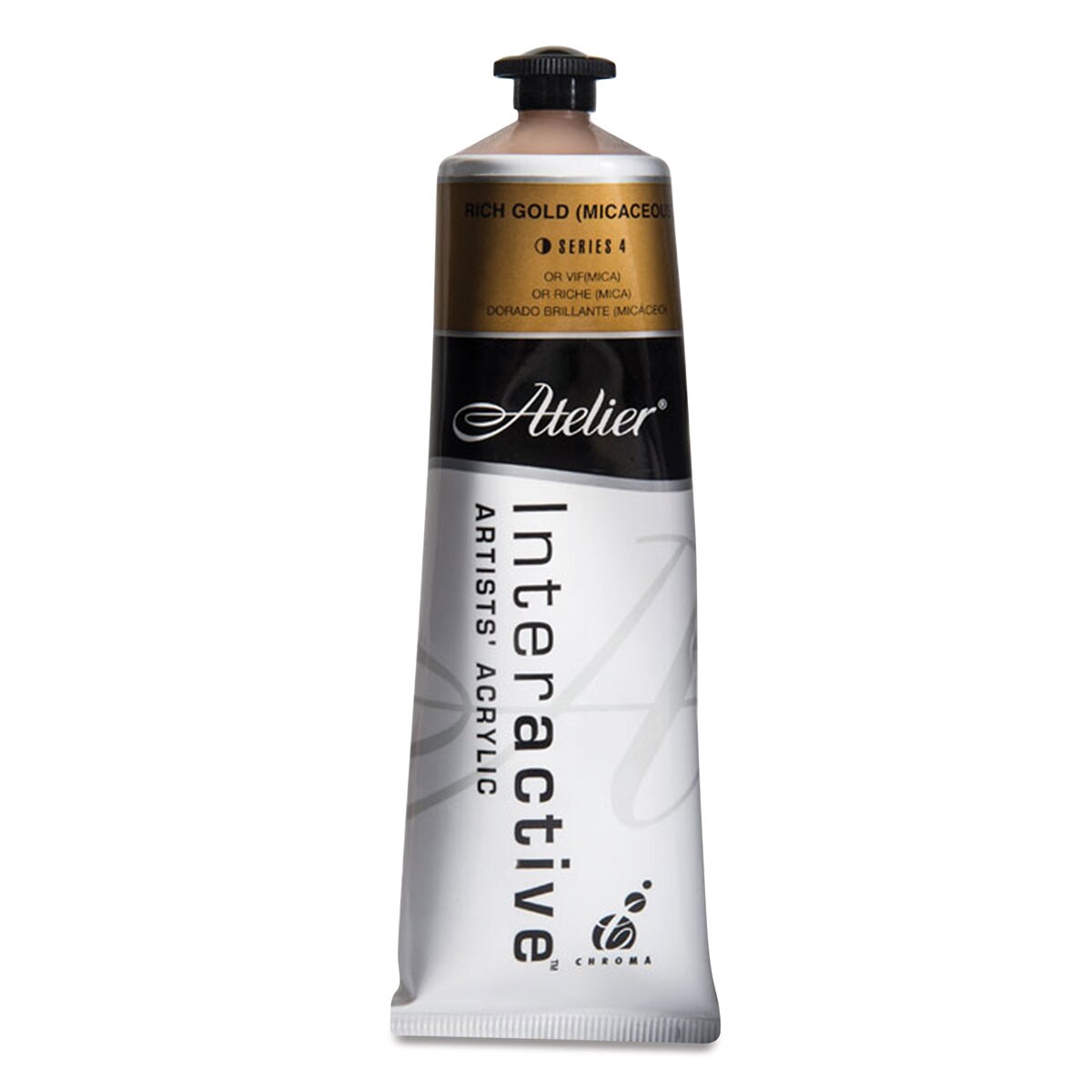 Chroma Atelier Interactive Artists&#x27; Acrylics - Rich Gold, 80 ml tube