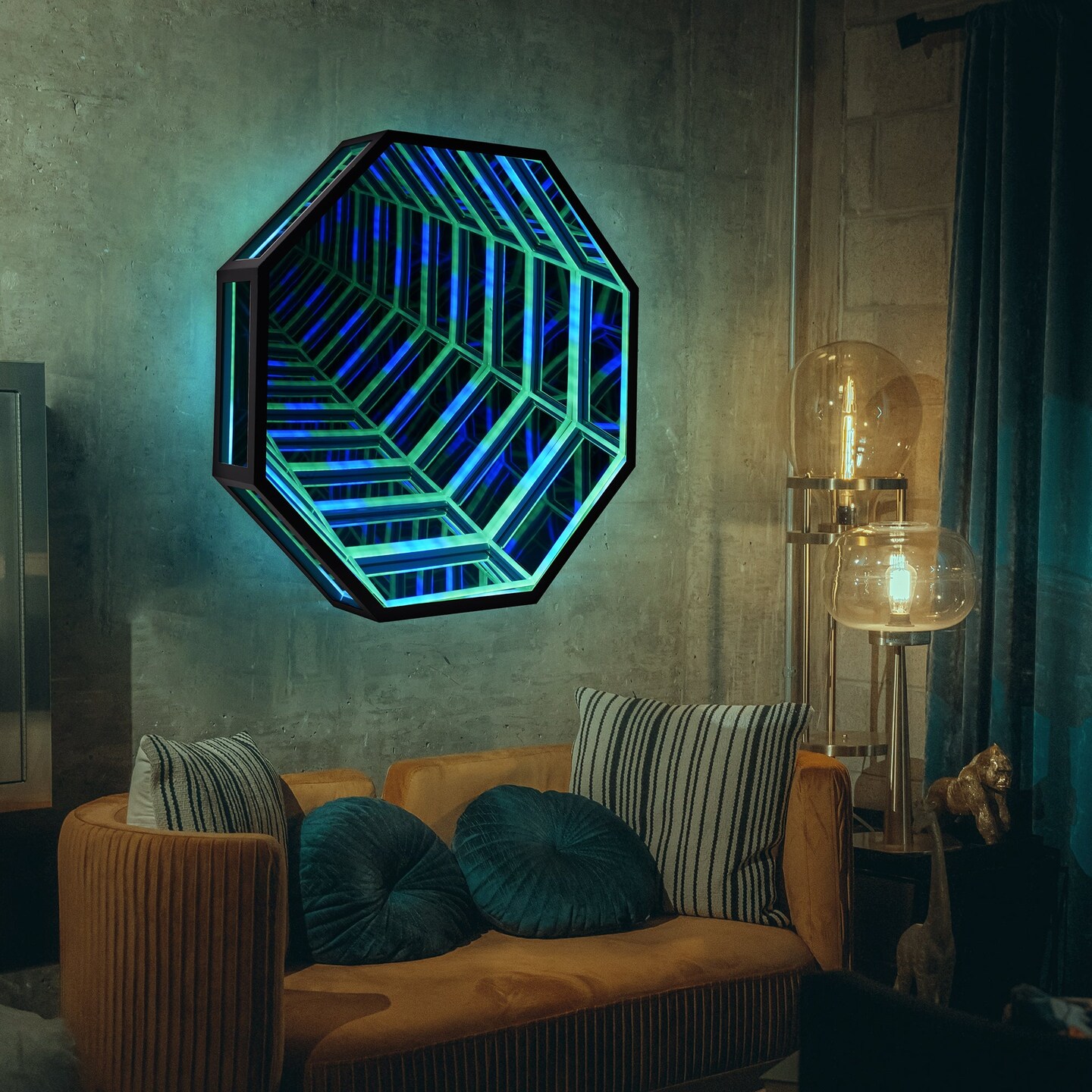Infinity Tunnel Color Changing Wall Light