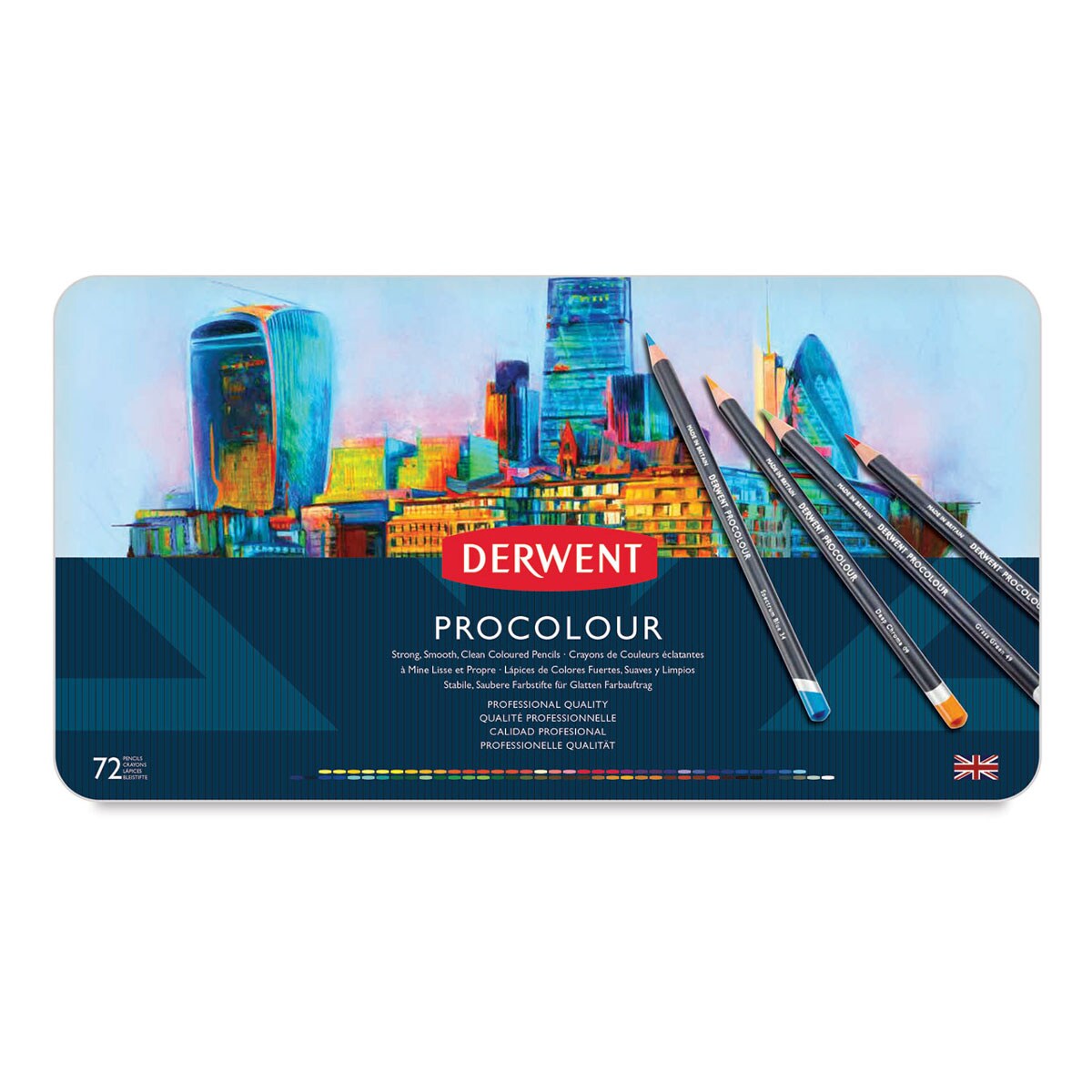 Derwent ProColour Colored Pencils - Set of 72, Assorted Colors