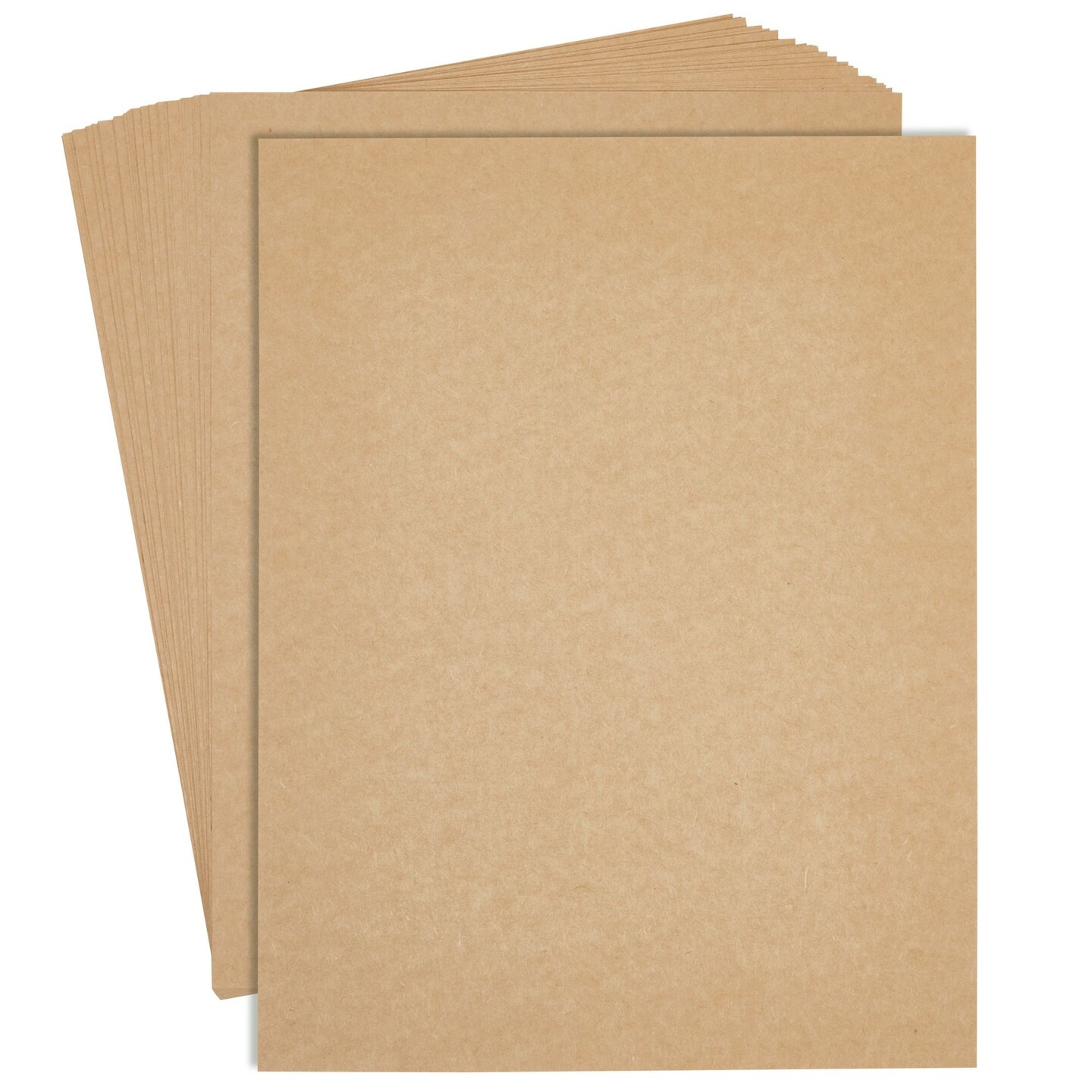 48 Sheets Brown Kraft Paper Material for Crafts, Party Invitations,  Wedding, Letter Size (120 gsm, 8.5 x 11 In)