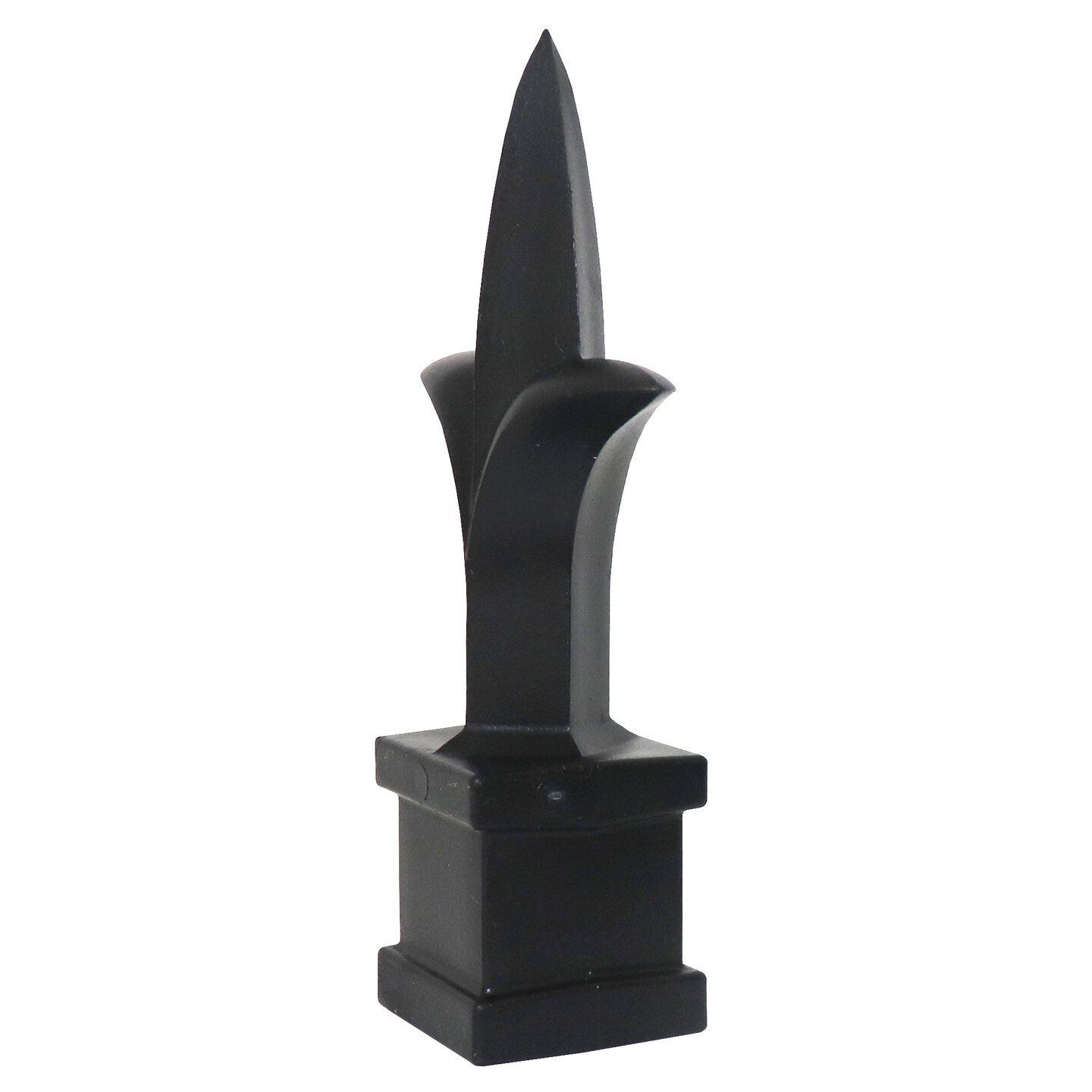 Fence Finials  Trident Spear Polypropylene Premium Picket Fence Toppers Multi-Pack  - Black