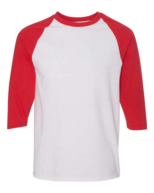 Gildan® Heavy Cotton Raglan Crewneck Three Quarter Sleeve T-Shirt