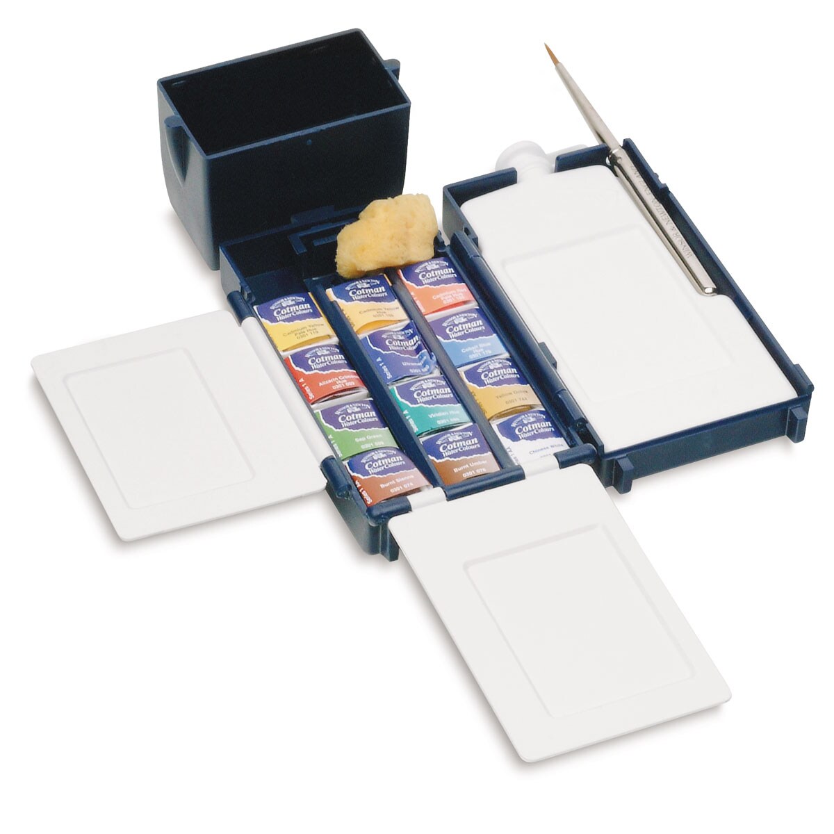 Winsor & Newton Cotman Watercolors - Field Pocket Set of 12, Assorted Colors, Half Pans