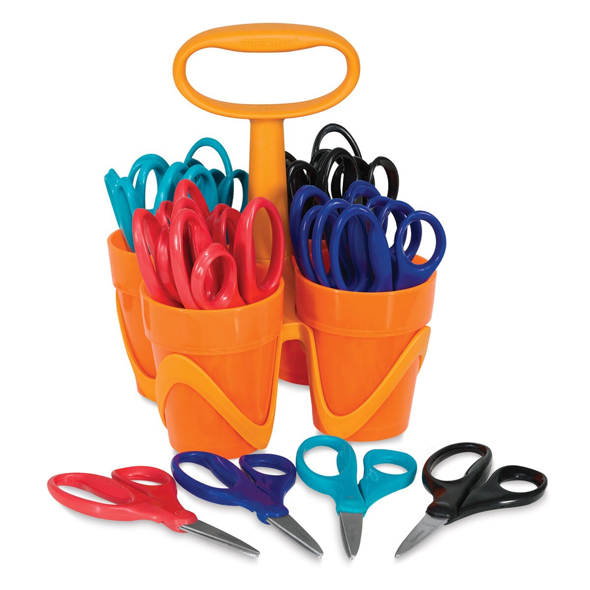 Fiskars Kids Scissors - Pkg of 24 with Caddy, Pointed