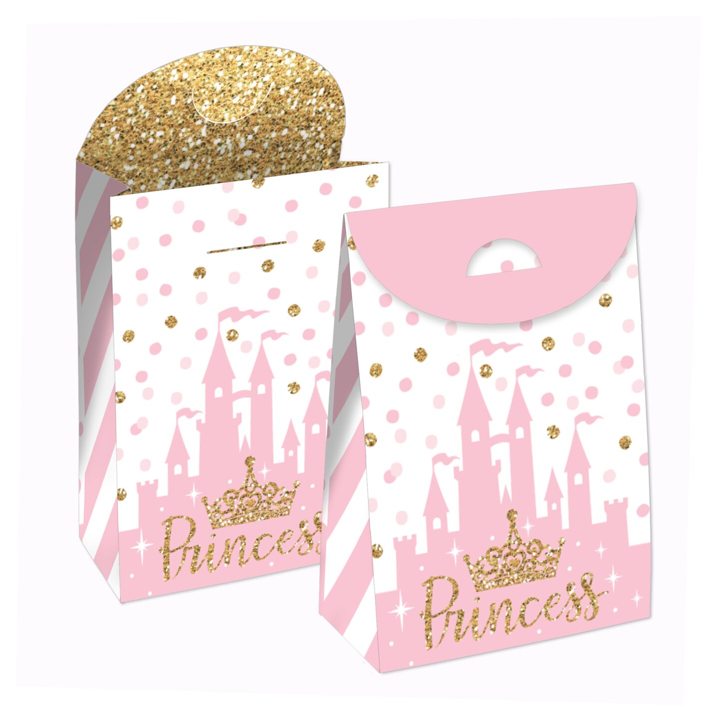 Big Dot of Happiness Little Princess Crown - Pink and Gold Princess ...