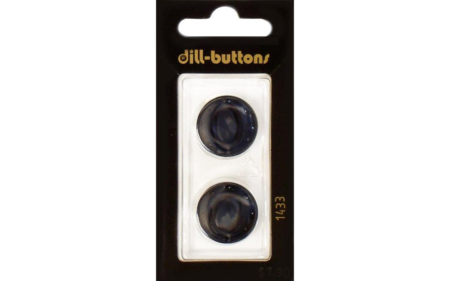 Dill Buttons 20mm 2pc Shank Navy