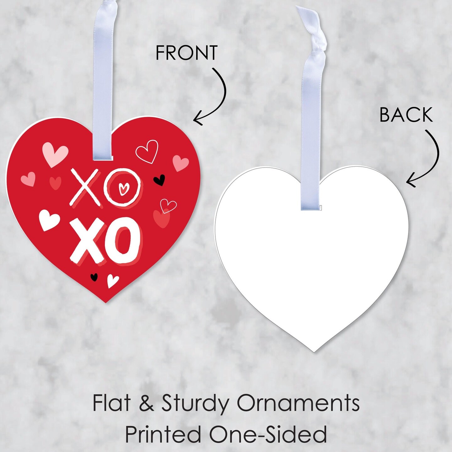 Big Dot of Happiness Heart Ornaments