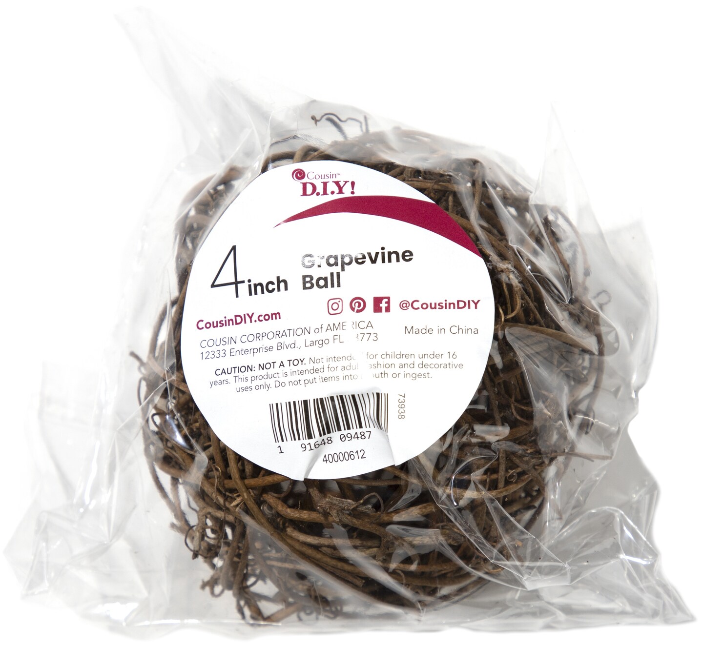 CousinDIY Grapevine Ball-4&#x22;
