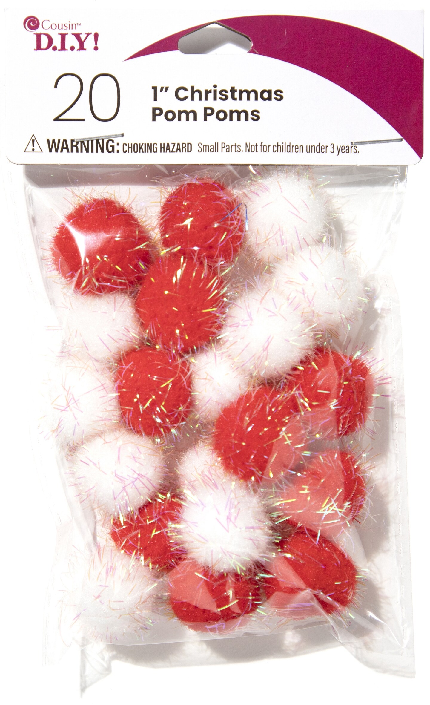 CousinDIY Pom-Poms 1&#x22; 20/Pkg-Christmas Lights