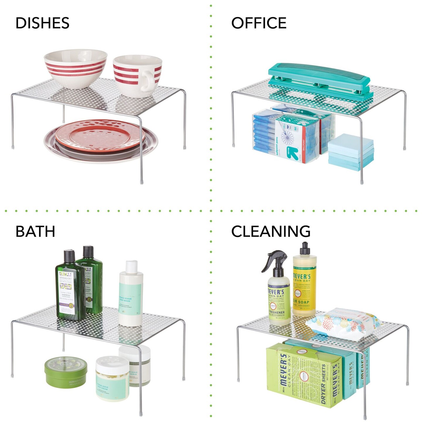 mDesign Kitchen Pantry, Countertop Storage Shelf, Large Kitchen