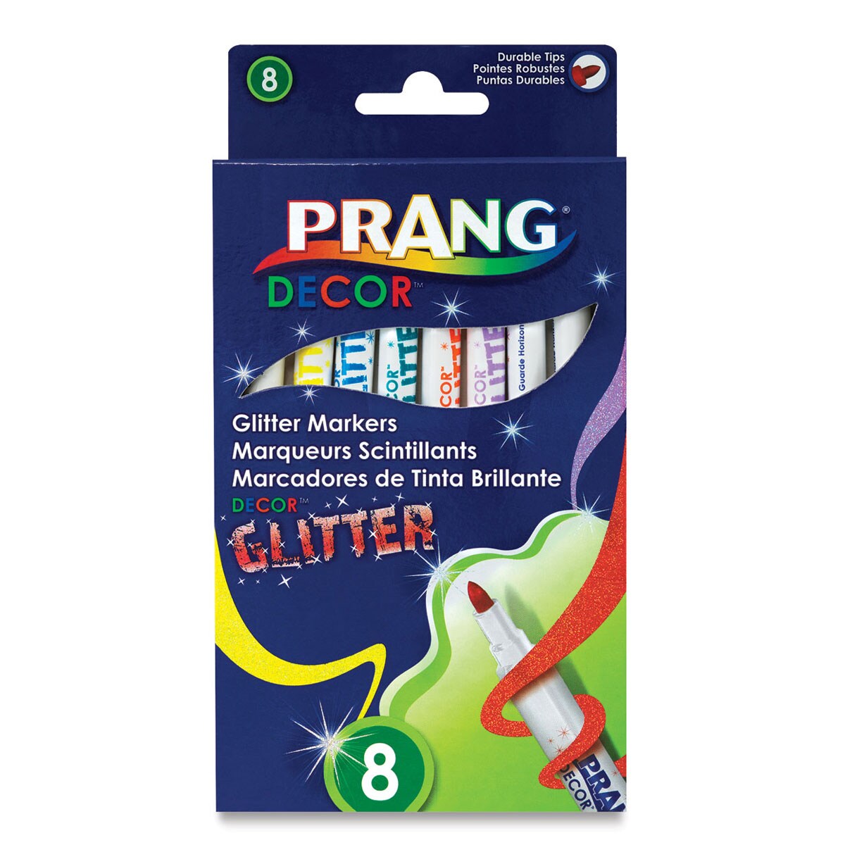 Prang Decor Glitter Markers - Set of 8
