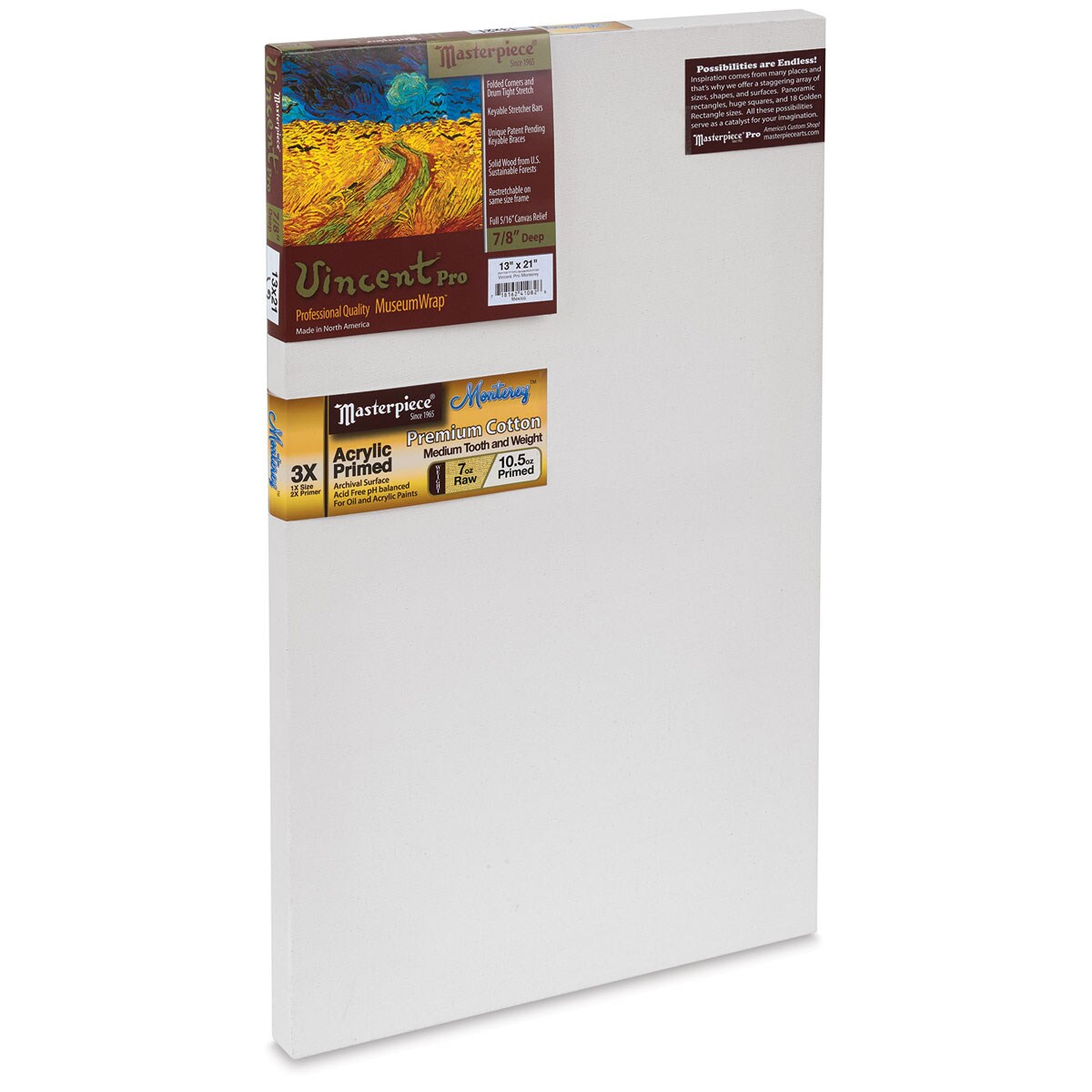 Masterpiece Fibonacci Golden Rectangle Canvas - 13" x 21", 7/8" Profile