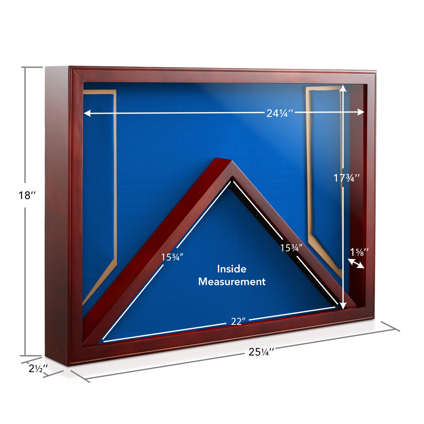 Reminded Military Shadow Box Display Case for Medals & Burial Flag