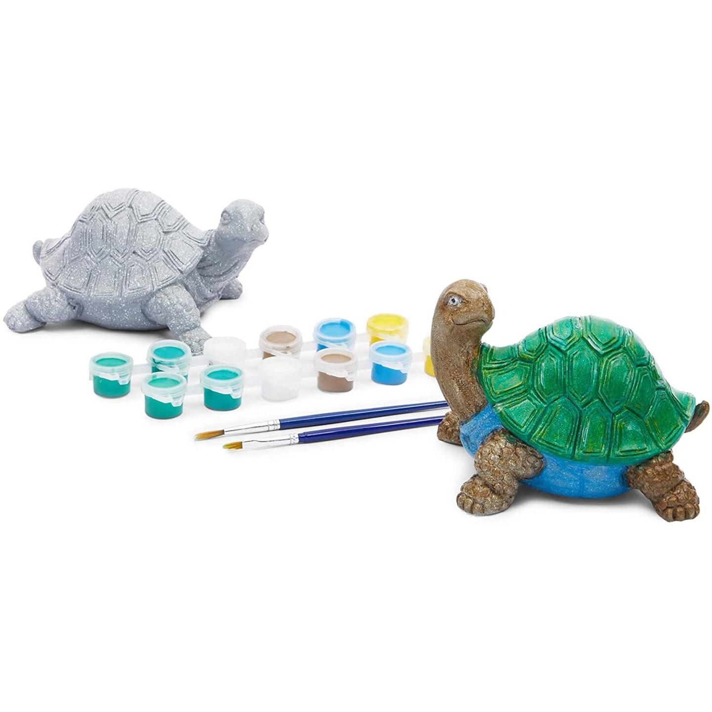 Bright Creations Turtle Rock Painting Kit with 12 Paint Pods, 2 Paint