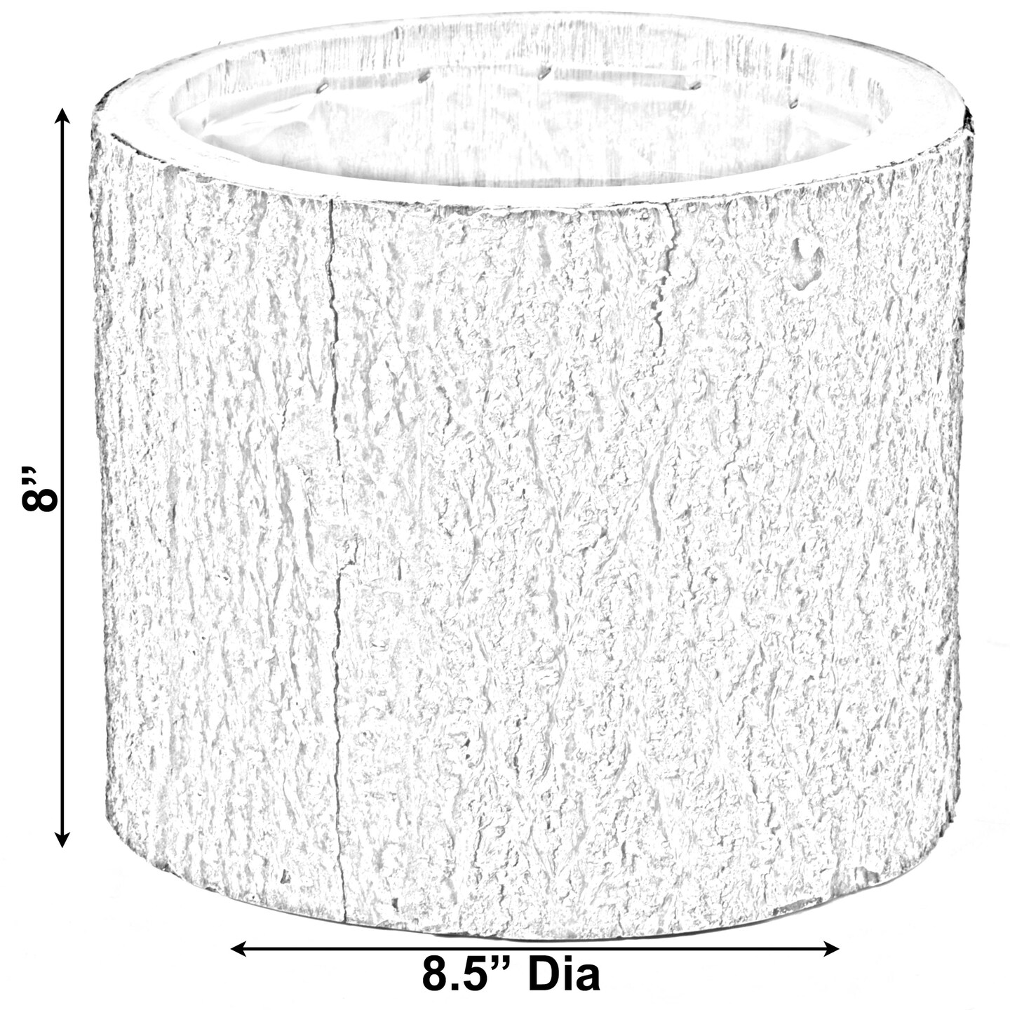 Wooden Stump Tree Branch with Bark Succulent Planter Pot Flower Shelf