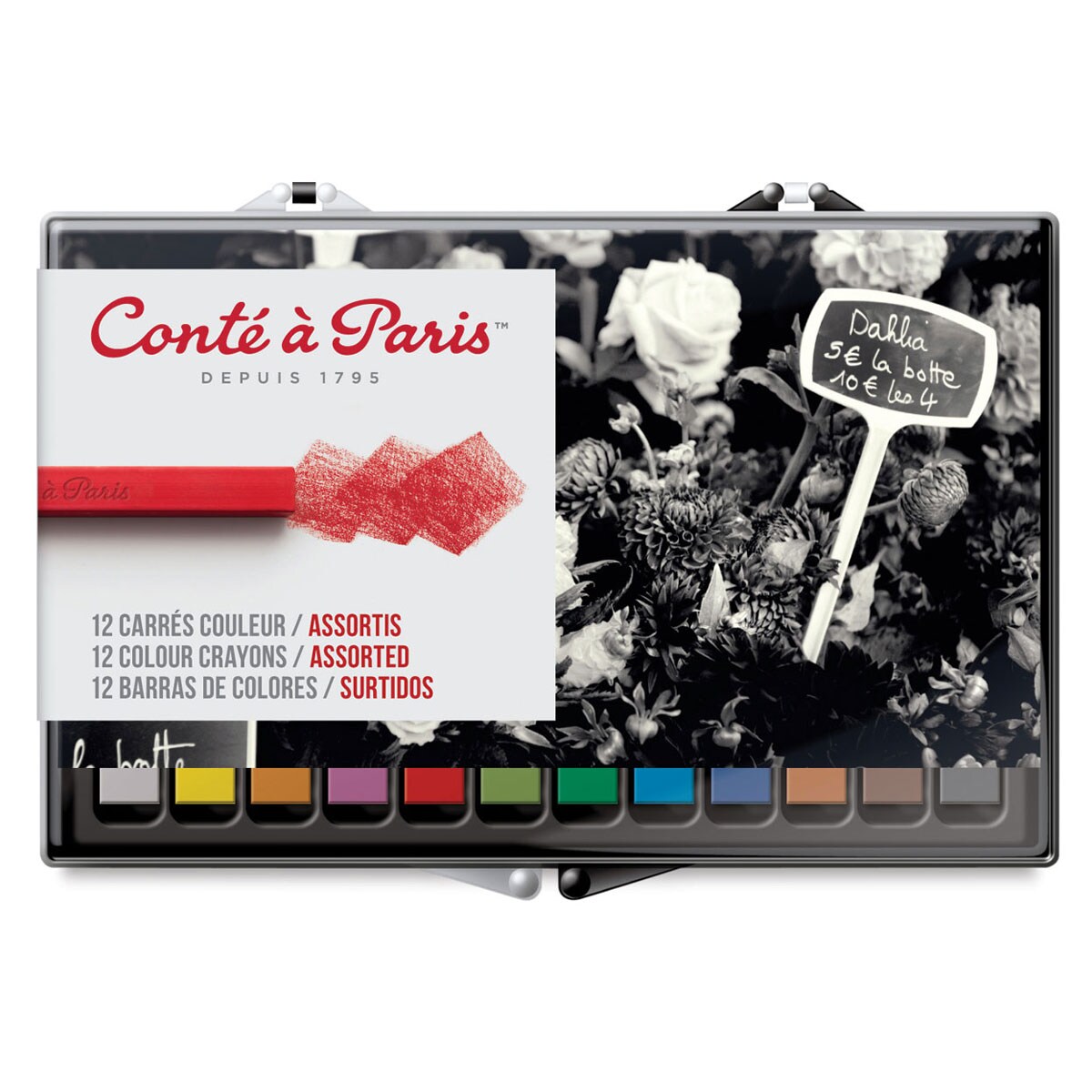 Conté à Paris Colour Pastel Carrés - Set of 12, Assorted Colors