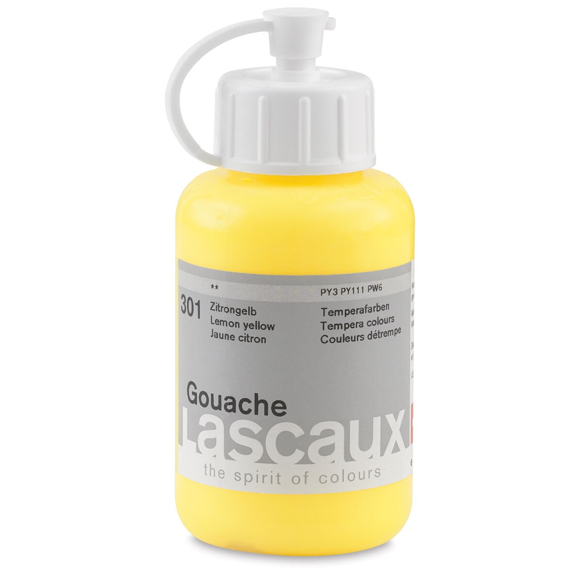 Lascaux Acrylic Gouache - Lemon Yellow, 85 ml bottle