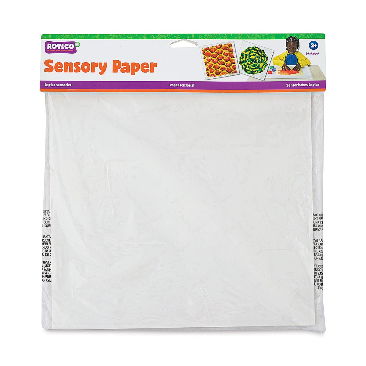 Roylco Sensory Paper - 12&#x22; x 12&#x22;, Pkg of 36 Sheets