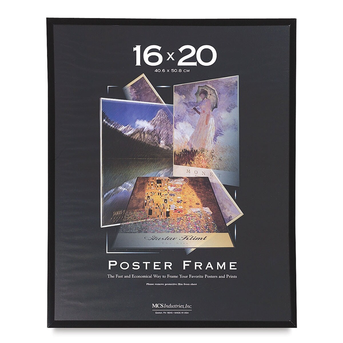 MCS Large Format Gloss Poster Frame - 16" x 20" x 5/32", Black