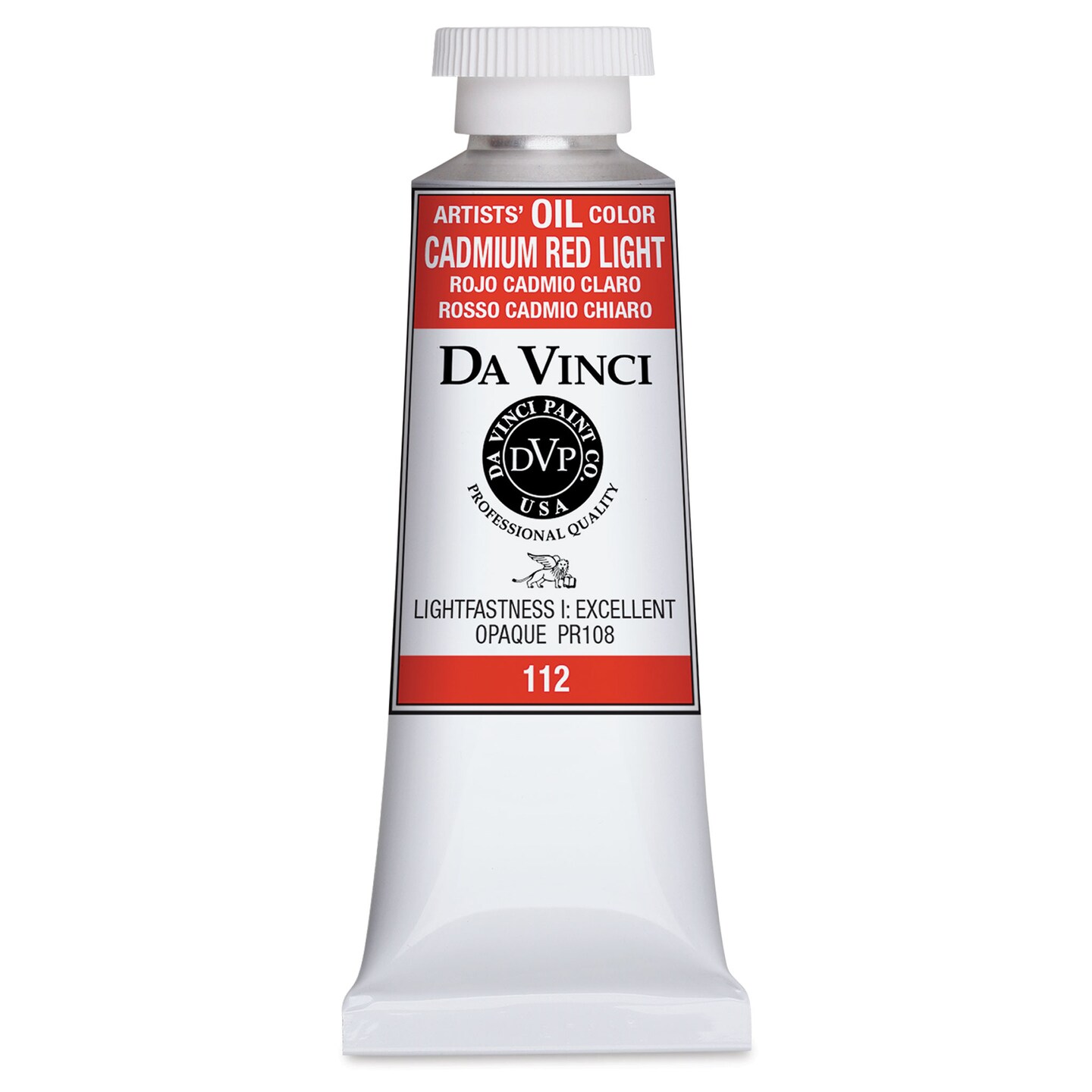 Da Vinci Artists&#x27; Oil Color - Cadmium Red Light, 37 ml Tube