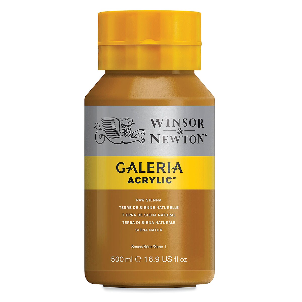 Winsor &#x26; Newton Galeria Flow Acrylics - Raw Sienna, 500 ml tube