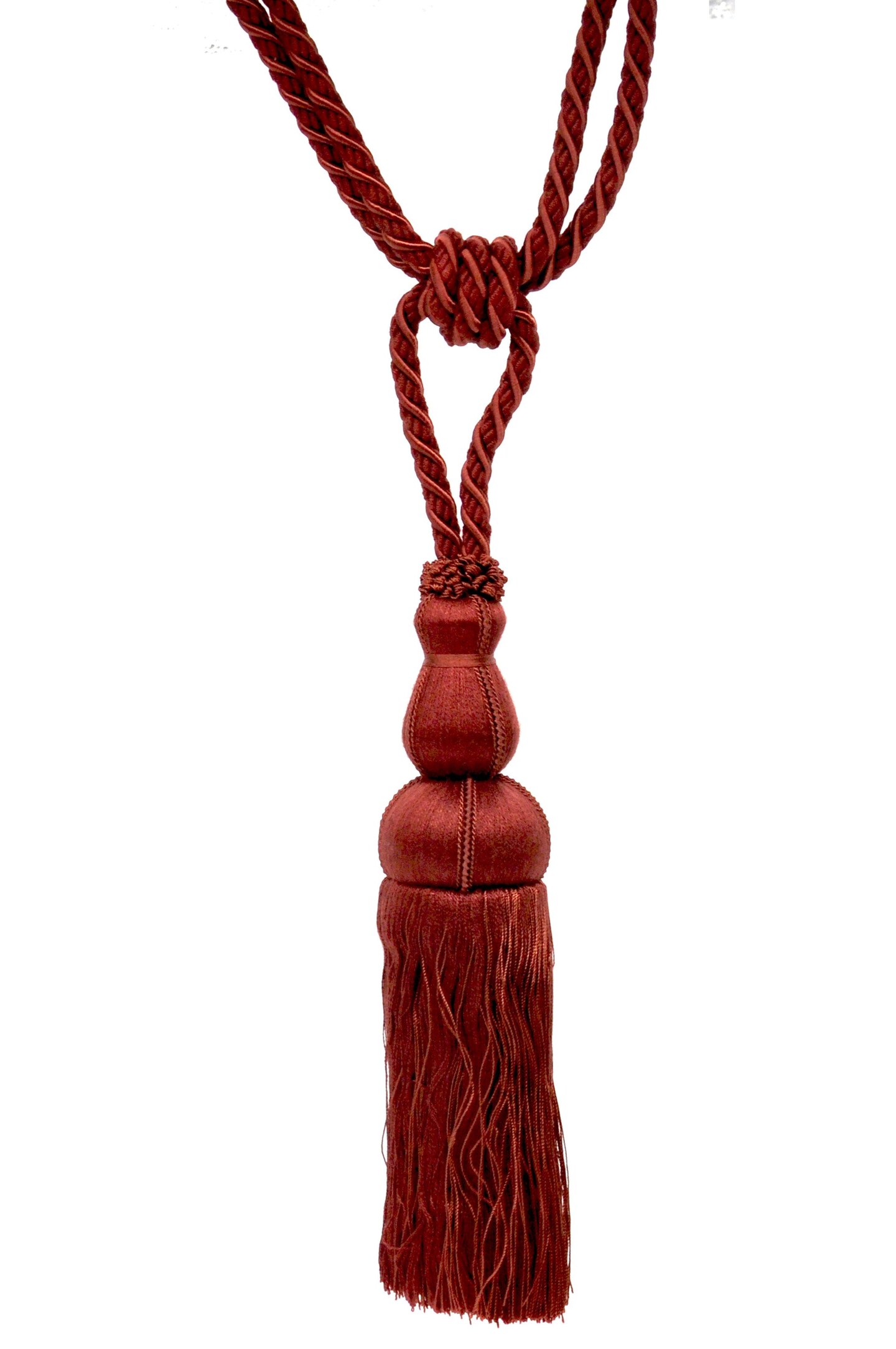 Belagio Single Tassel Tie-Back, 10" Long Tassel, Colors Collection, Burnt Orange