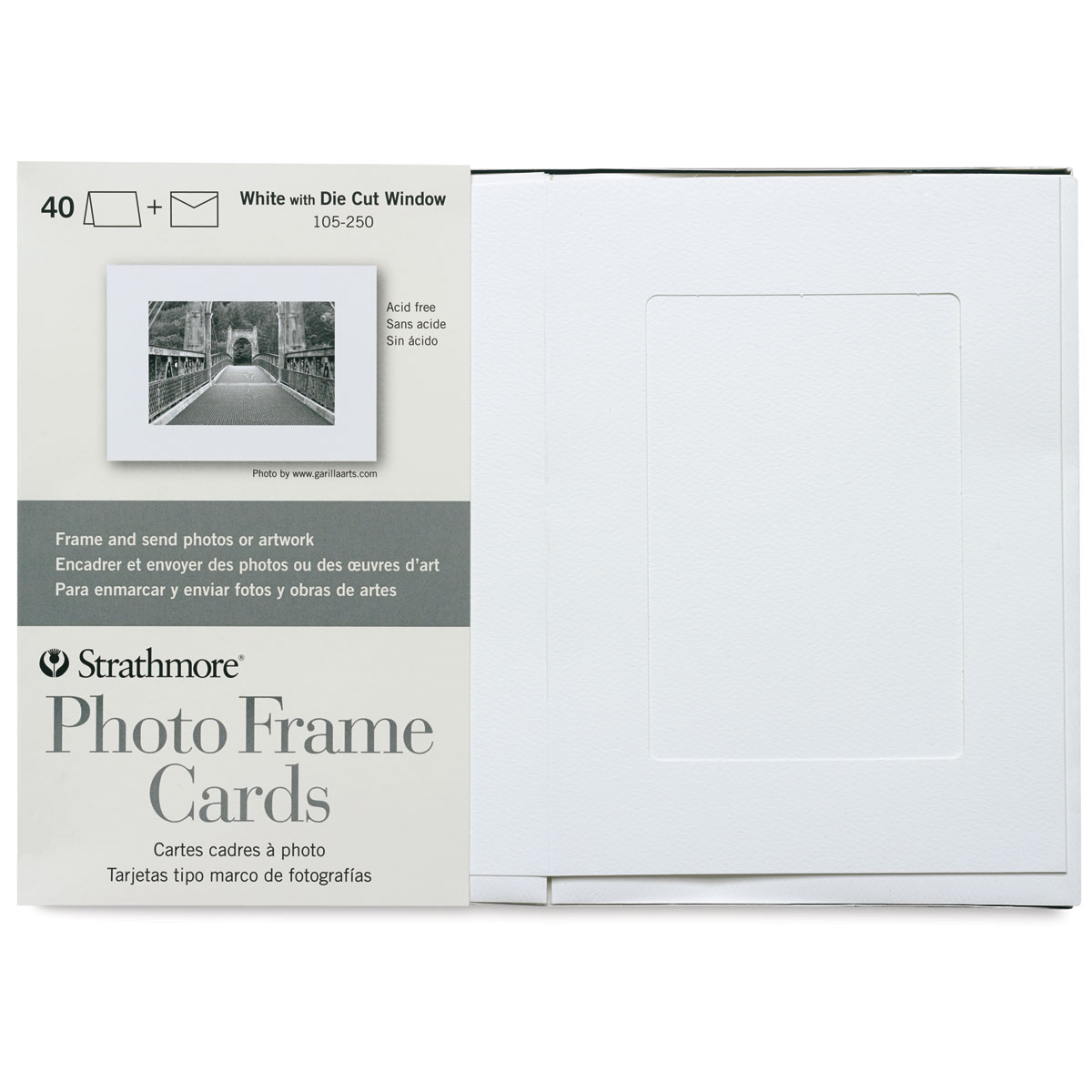 Strathmore Photo Frame Cards and Envelopes - Full Size, White, Pkg of 40