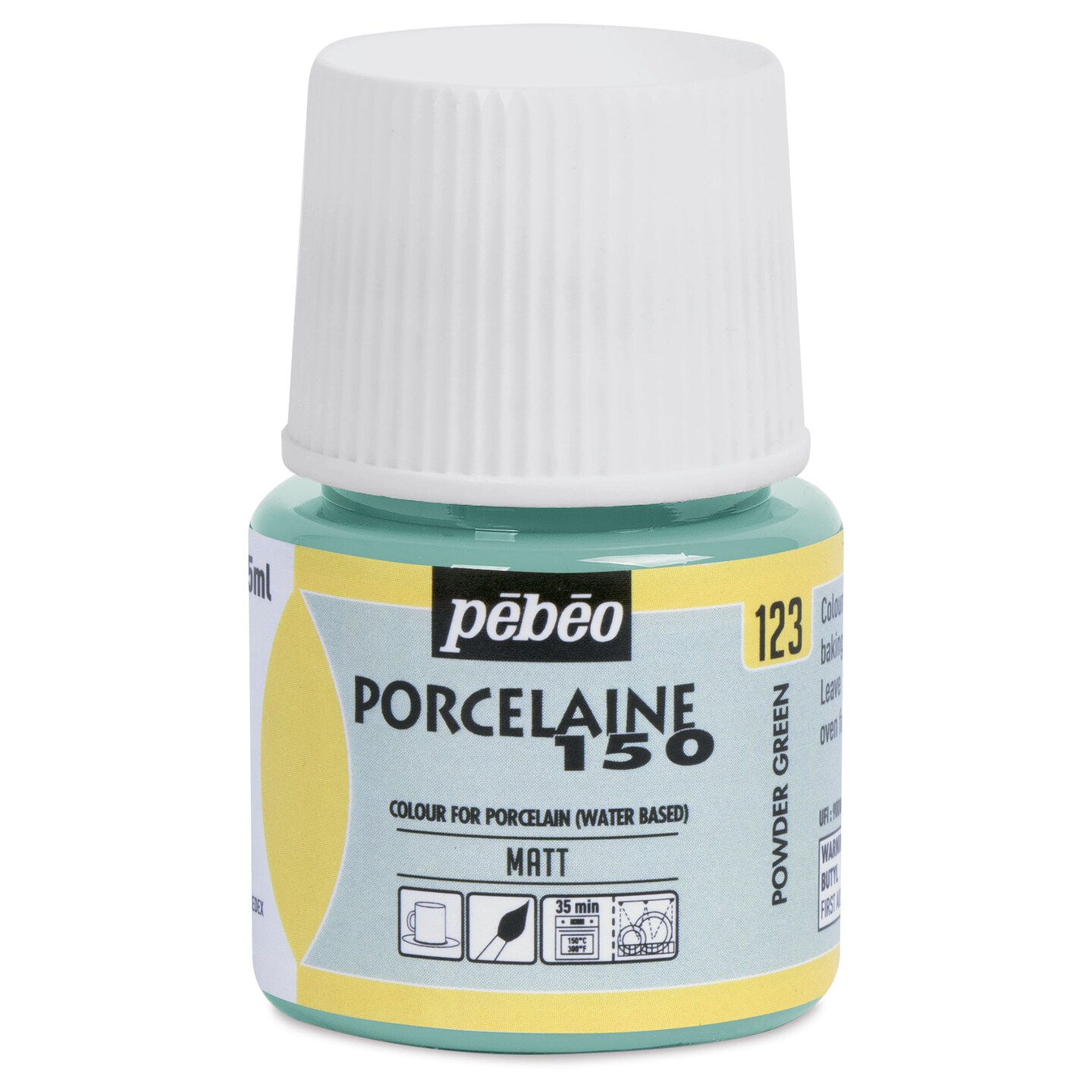 Pebeo Porcelaine 150 Paint - Chalk Powder Green, 45 ml