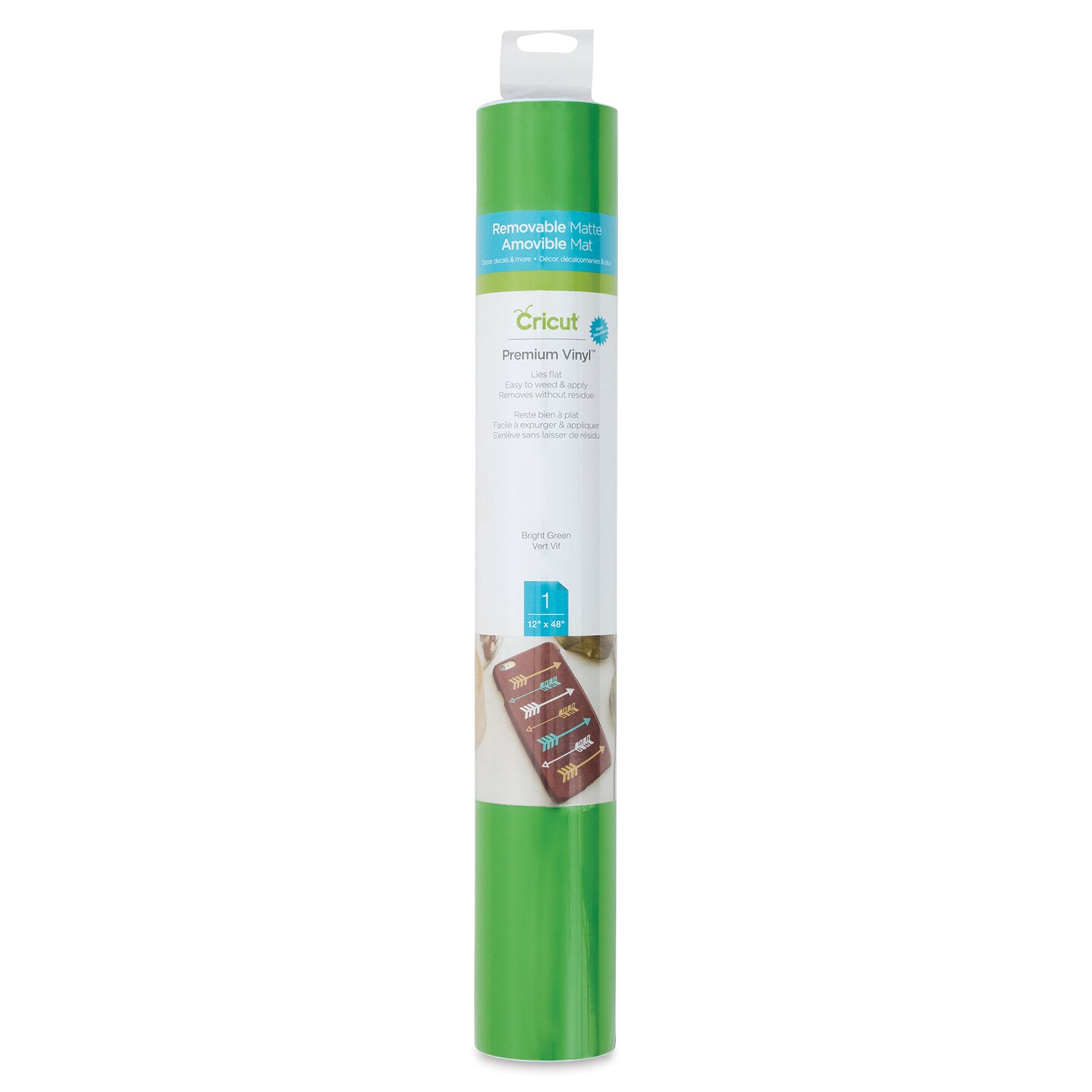 Cricut Removable Premium Vinyl - Bright Green, 12&#x22; x 48&#x22;