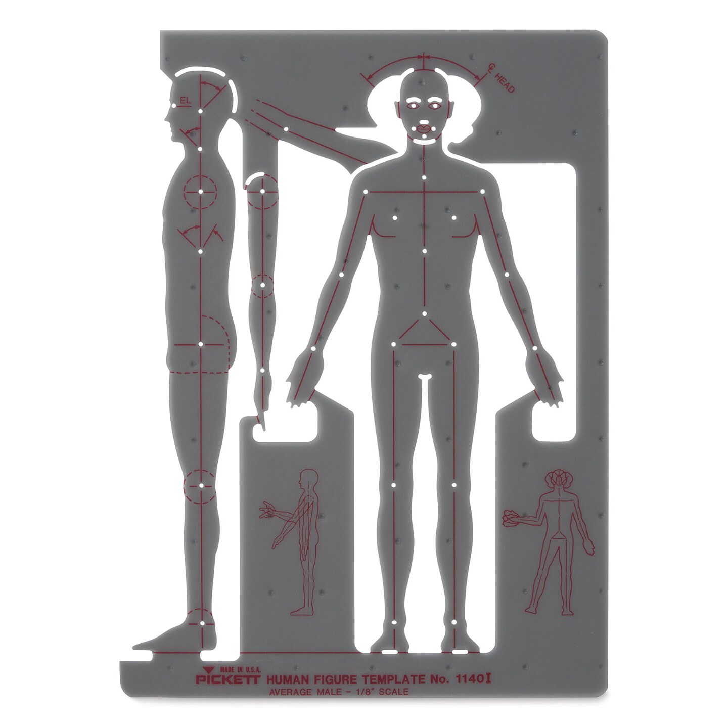 Chartpak Pickett Template - 1140i Male Human Figure