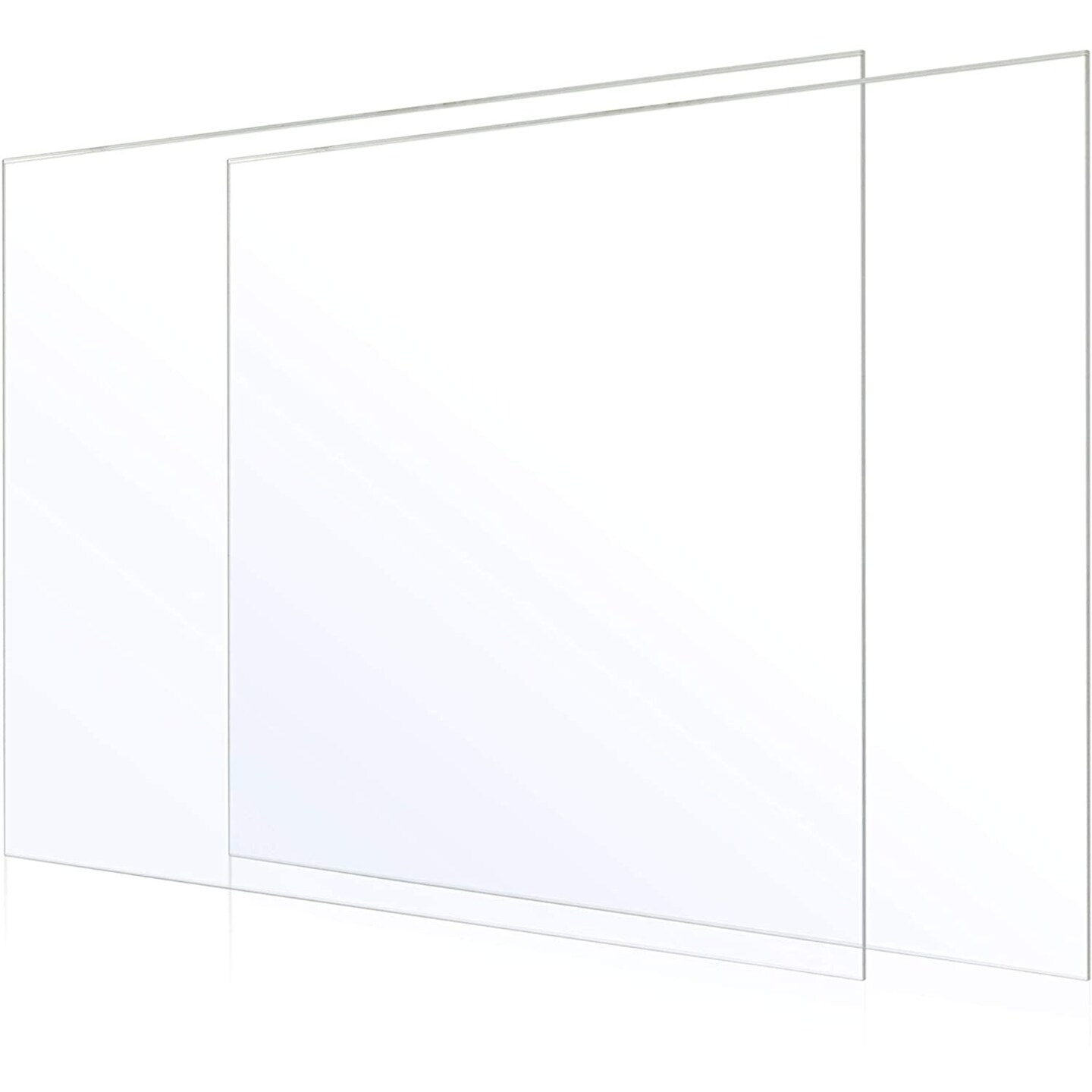 Clear Acrylic Sheet, 3mm Sign for Crafts Supplies (12 x 12 in, 2 Pack)