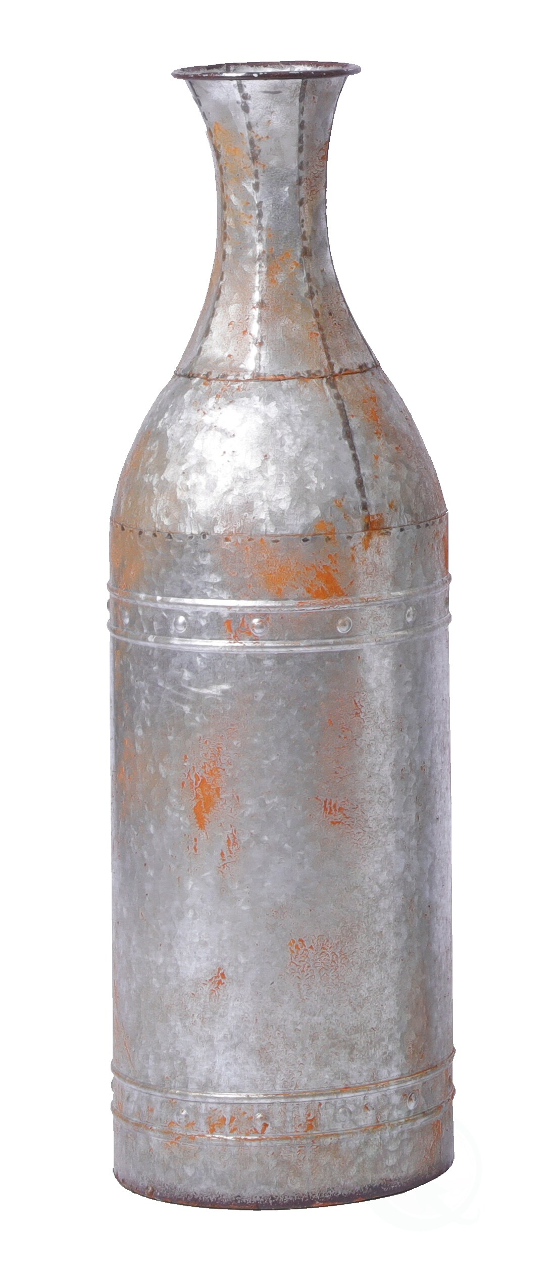 Rustic Farmhouse Style Galvanized Metal Floor Vase Decoration