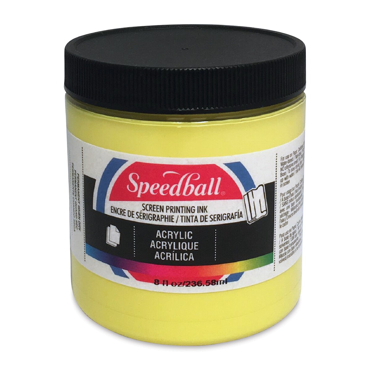 Speedball Permanent Acrylic Screen Printing Ink - Process Yellow, 8 oz