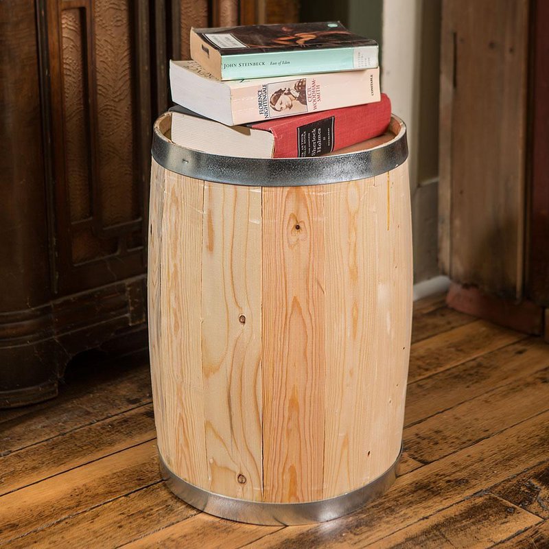Claeys Old-Fashioned Rustic Pine Wood Multi Use Candy Keg 12.5&#x22; x 18&#x22;