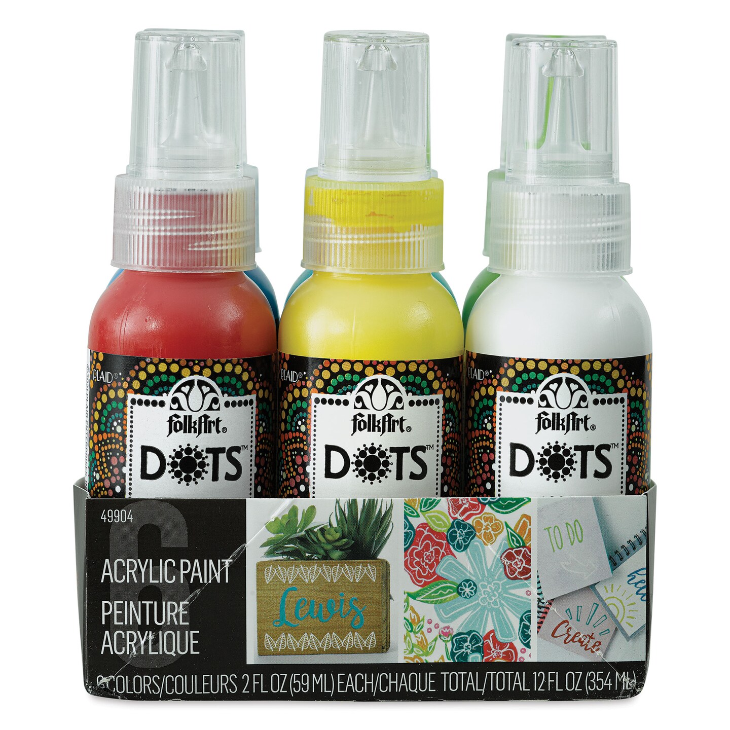 FolkArt Dots Acrylic Paints - Set of 6, 2 oz