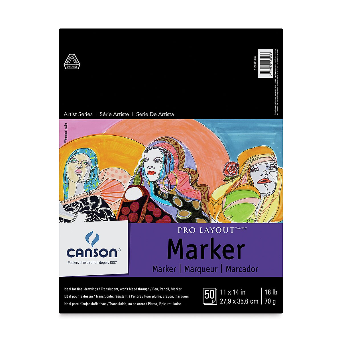 Canson Pro-Layout Marker Paper - 11&#x22; x 14&#x22;, 50 Sheets