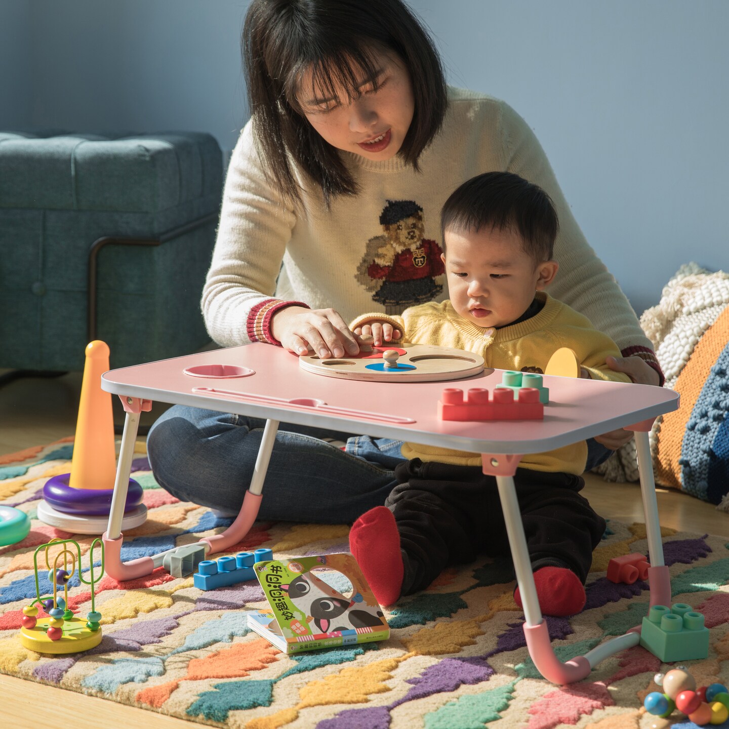 Bed Tray Laptop Foldable Table, Kids Lap Desk Homework Table