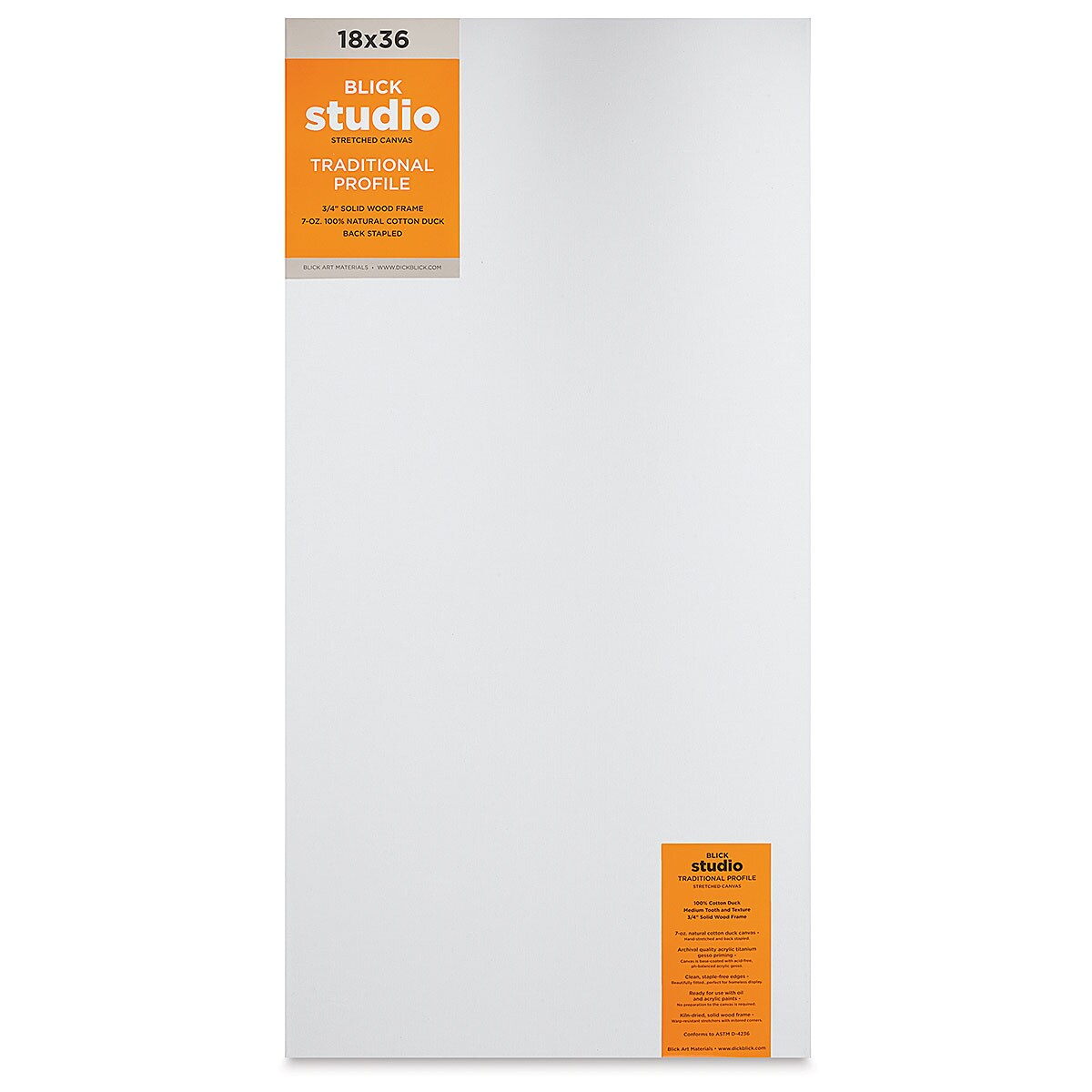 Blick Studio Stretched Cotton Canvas - Traditional Profile, 18&#x22; x 36&#x22;