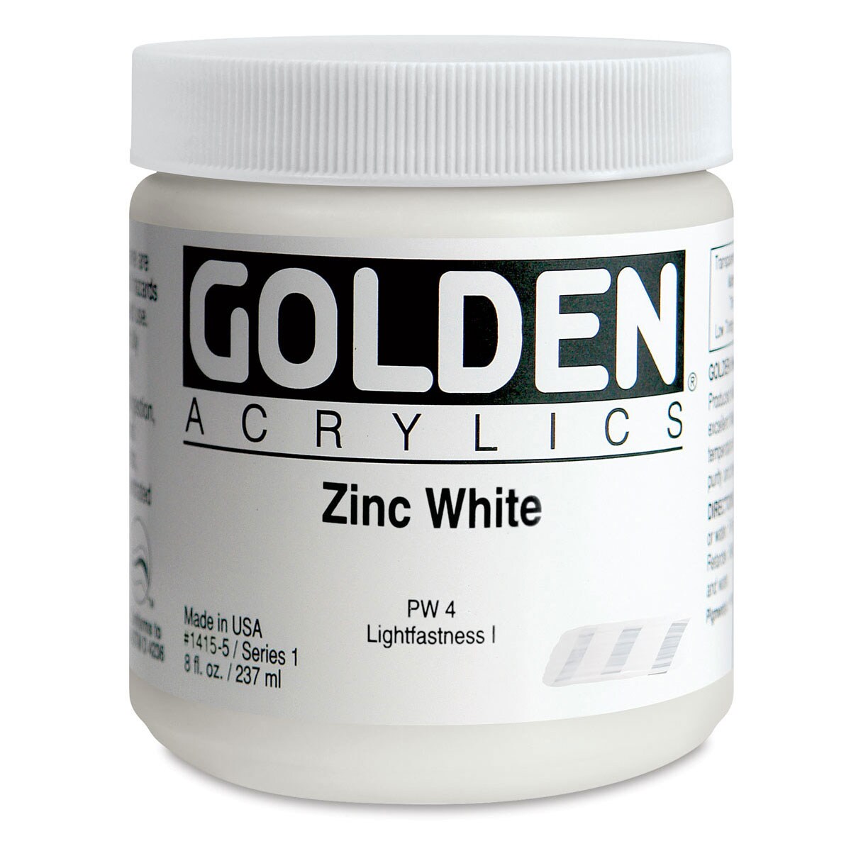 Golden Acrylics Heavy Body 8oz Zinc White