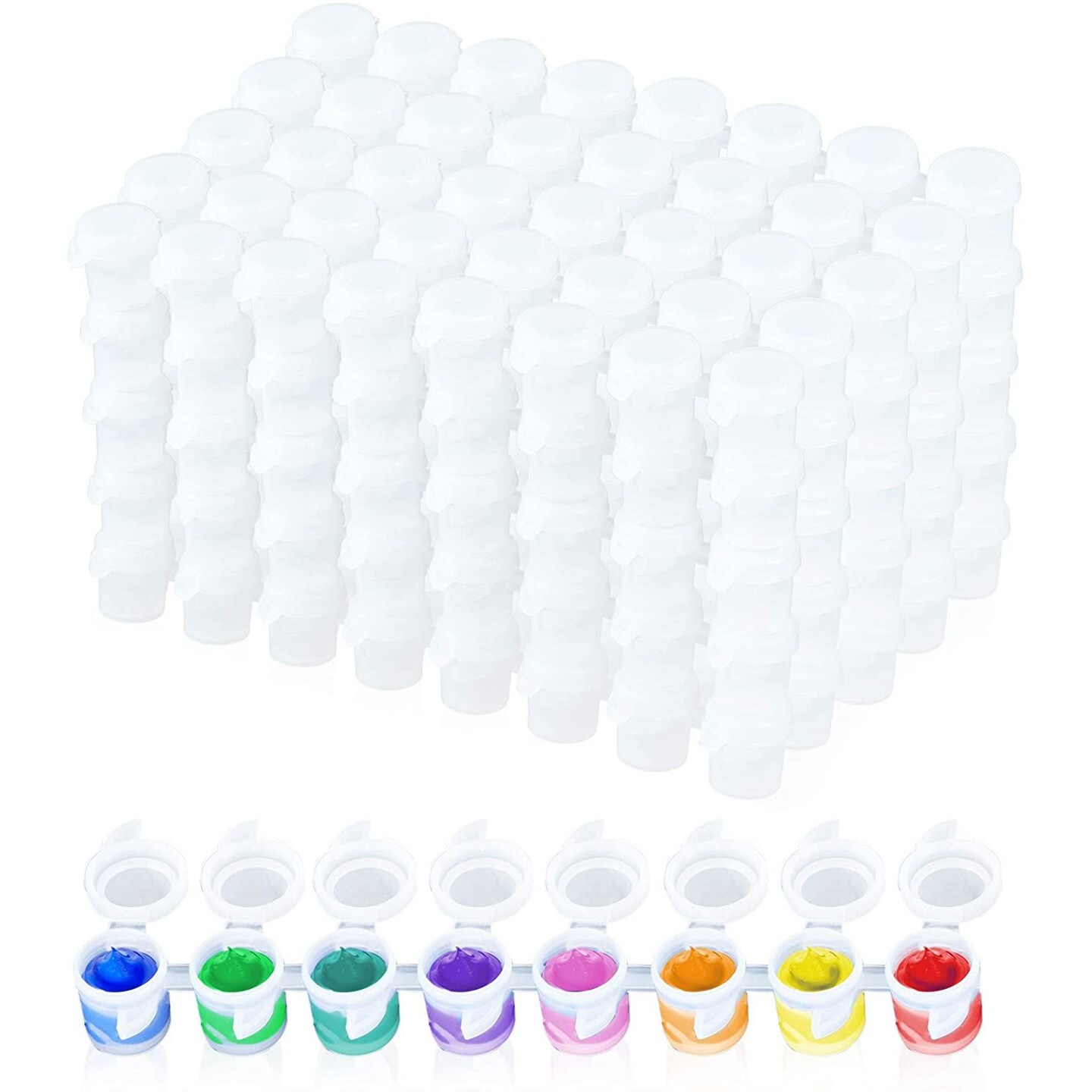 Empty Paint Pot Strips, Storage Containers (3 ml, 240 Pots, 30 Strips)