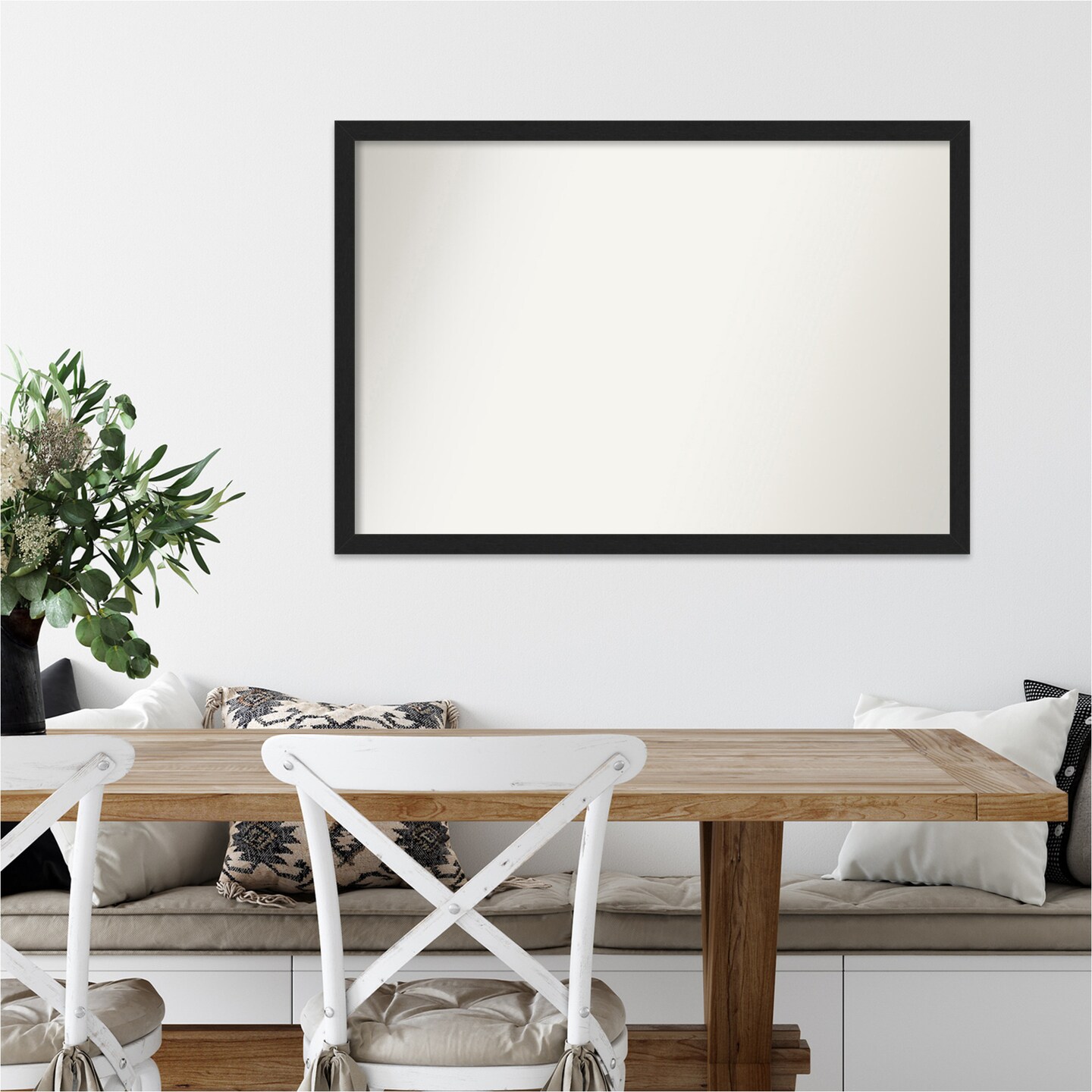 Amanti Art Non-Beveled Wall Mirror, Grace Brushed Gold Narrow Frame