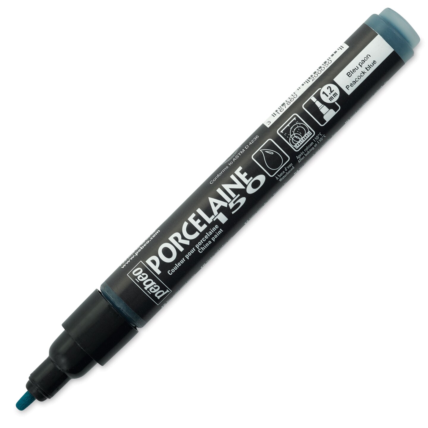 Pebeo Porcelaine 150 Paint Marker - Peacock Blue, Broad