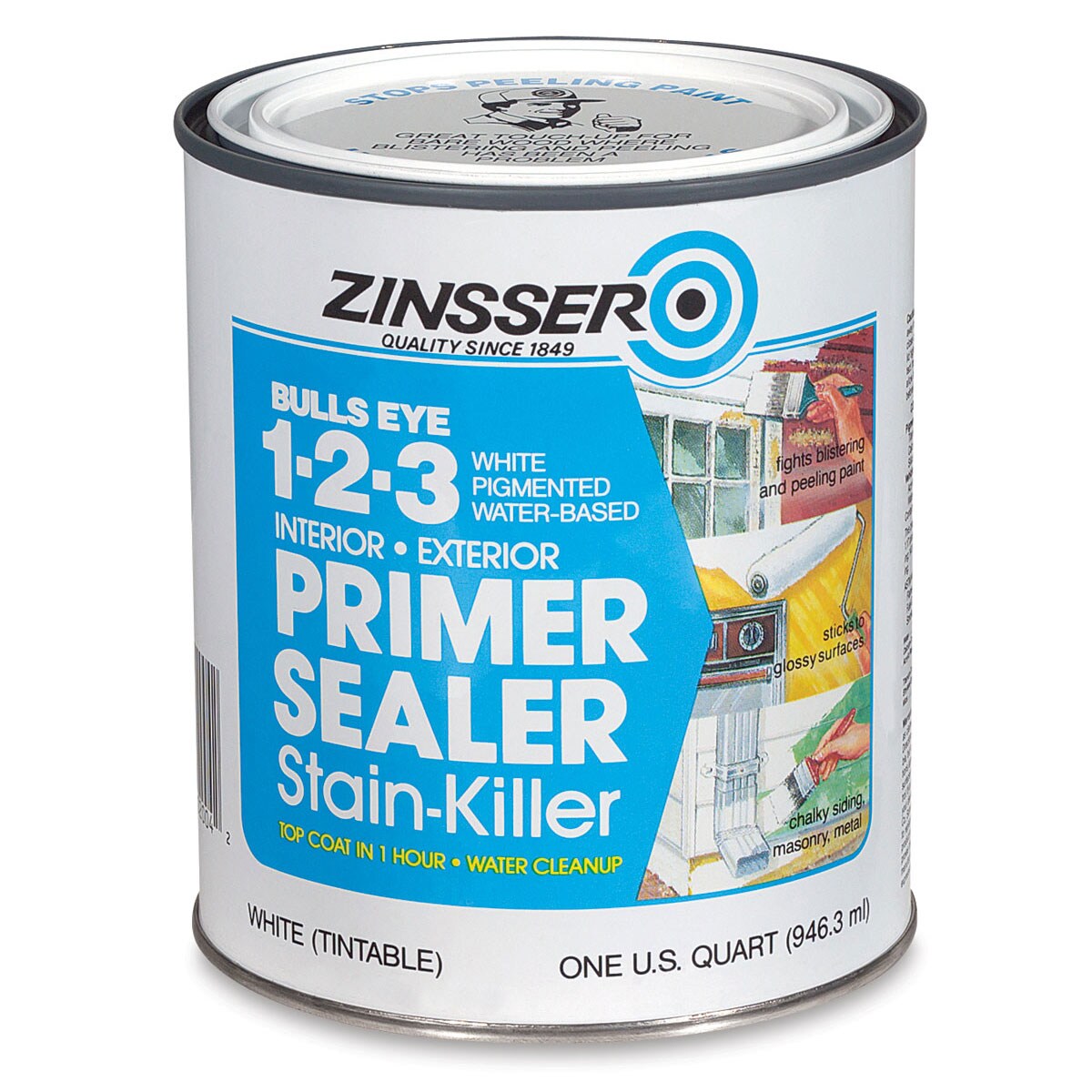 Bulls Eye 1-2-3 Latex Primer Sealer- Interior/Exterior, Quart