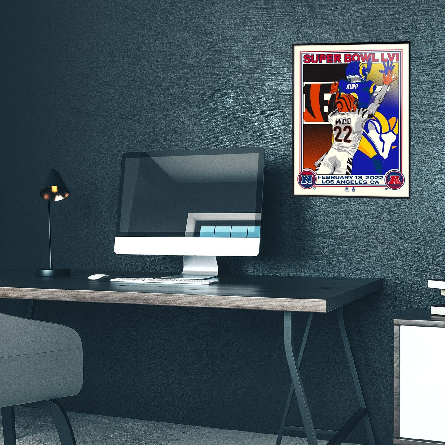 Phenom Gallery Superbowl LVI Matchup 18x24 Serigraph (Printer Proof)