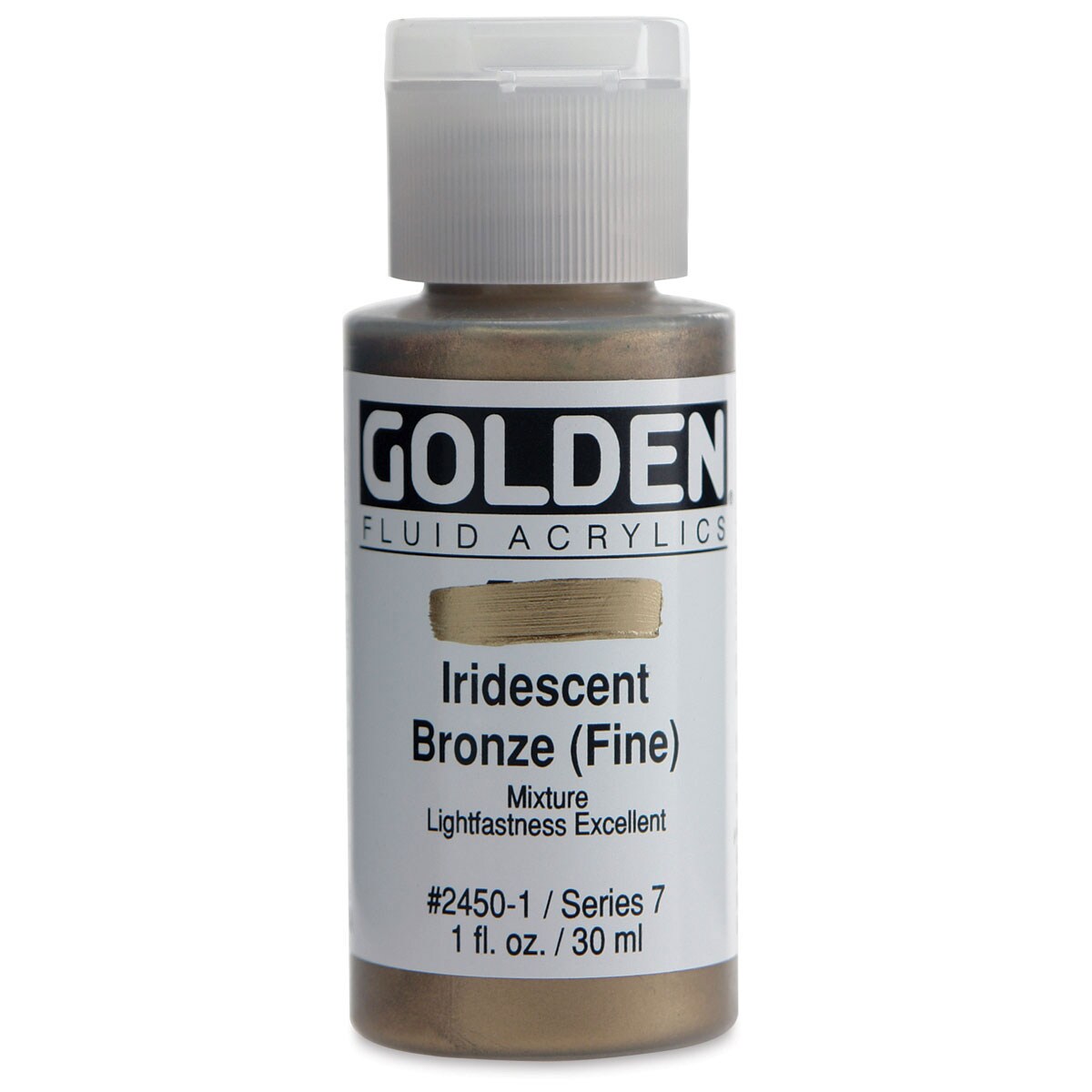 Golden Fluid Acrylics - Iridescent Bronze (Fine), 1 oz bottle