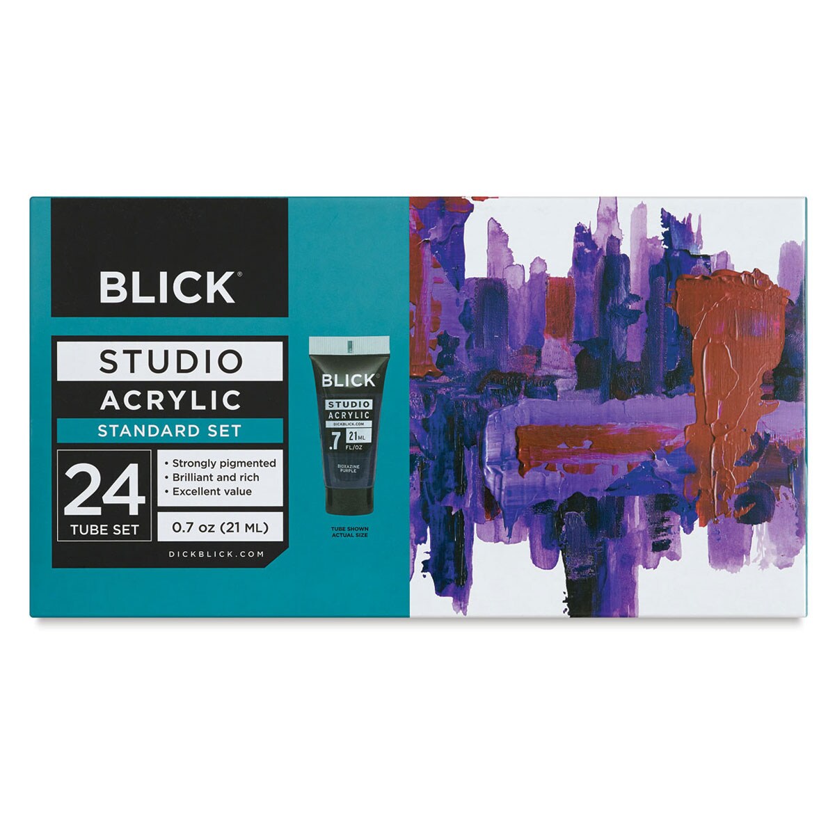 Blick Studio Acrylics Paint Set of 24 colors 21 ml tubes 