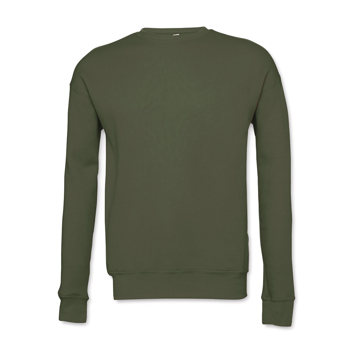 Bella + Canvas Unisex Sponge Fleece Drop Shoulder Sweatshirt - Military Green, X-Small