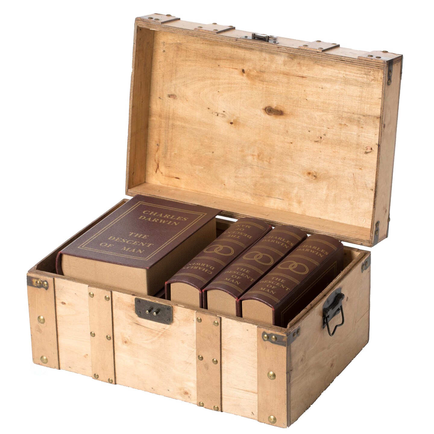 Natural Wooden Style Trunk with Handles