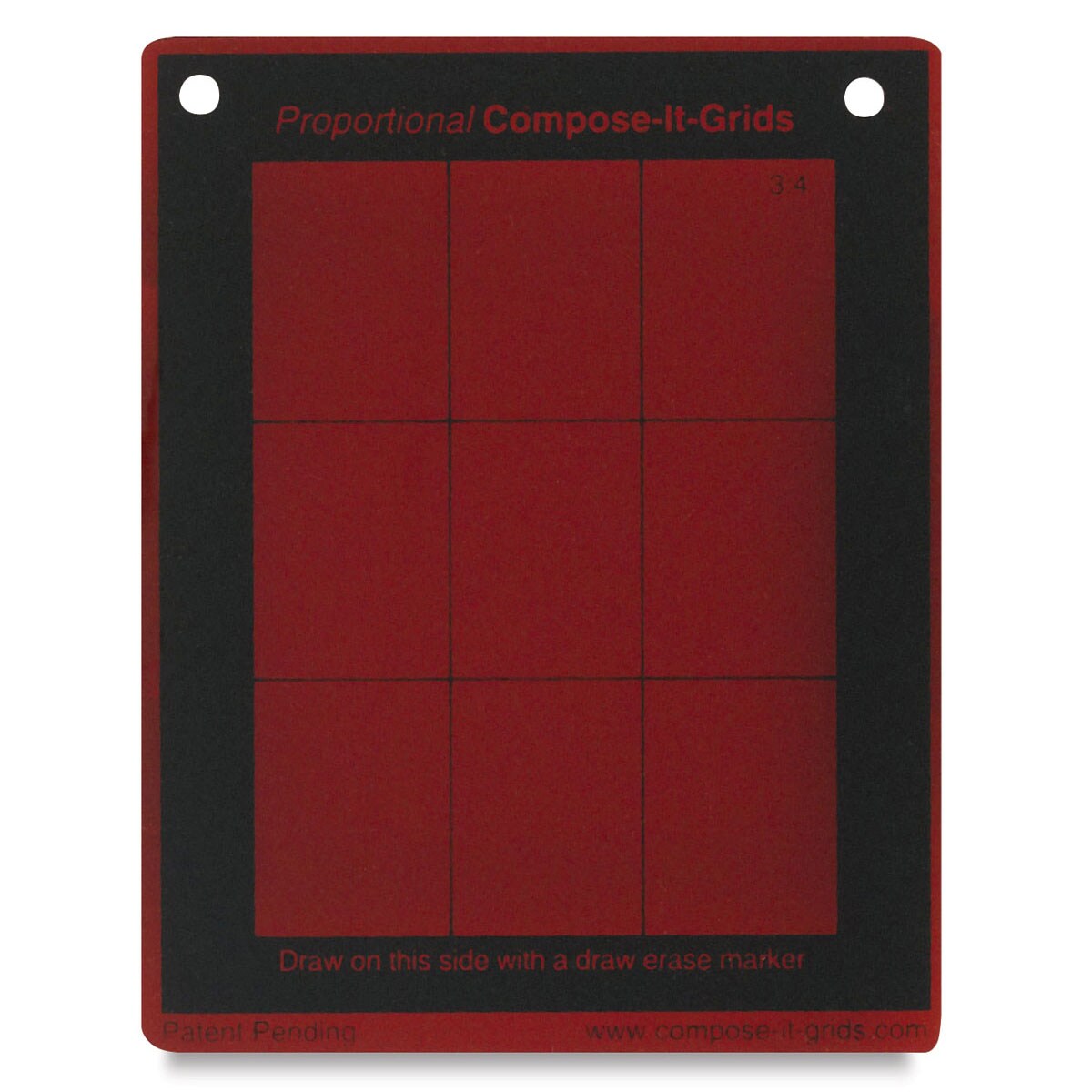 Compose It Grid - 4&#x22; x 5&#x22;, Red, Value Finder, 3:4